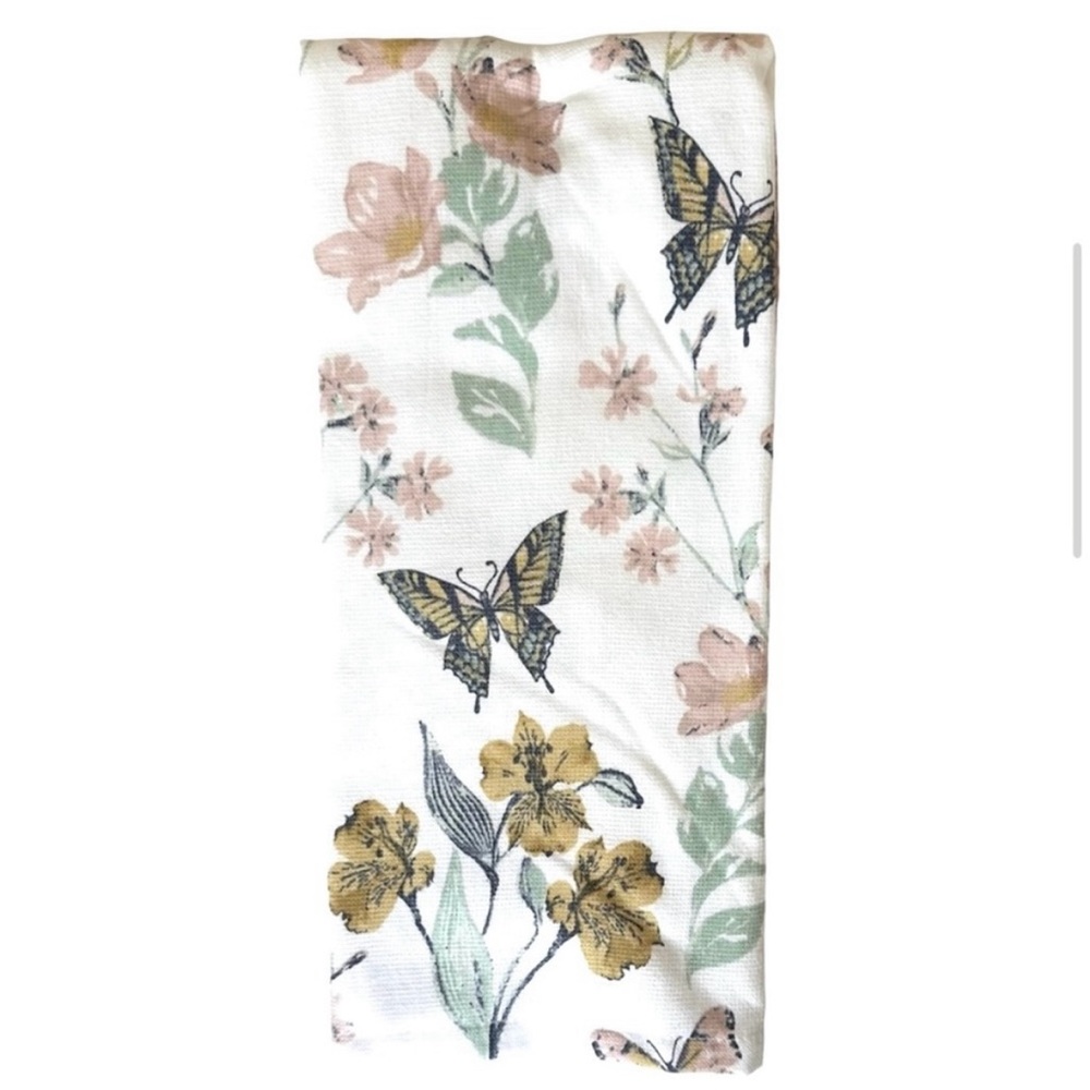 Deborah Connolly Kitchen Towels Set of 3 Pastel Floral & Butterflies NEW - Picture 4 of 10